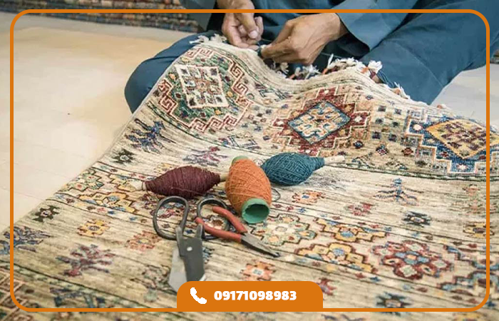تفاوت‌های پرداخت فرش، ریشه‌دوزی و رفوگری